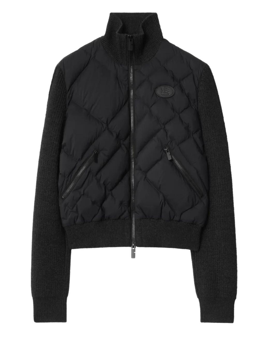 Burberry Gewatteerd Jack Van Wolblend in het Black