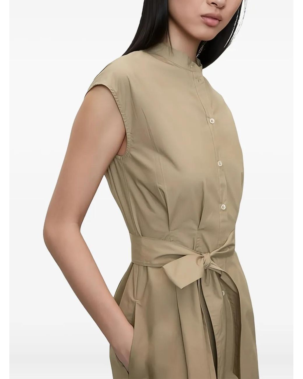 Marc O' Polo Natural Button-Up Belted Dress
