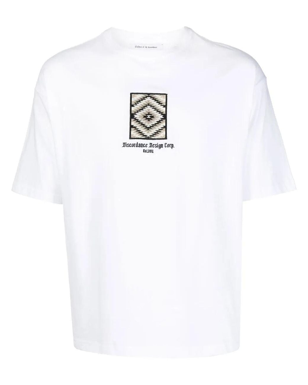 Children of the discordance White Logo-Print T-Shirt for men