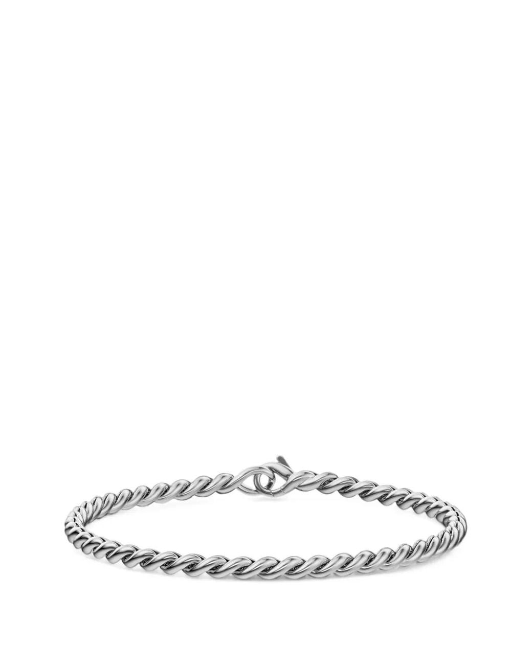 David Yurman White Sculpted Cable-Chain Bracelet for men