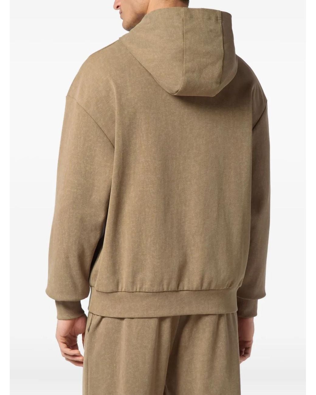 Philipp Plein Brown Cold Dye Hoodie Sweatshirt Ls for men