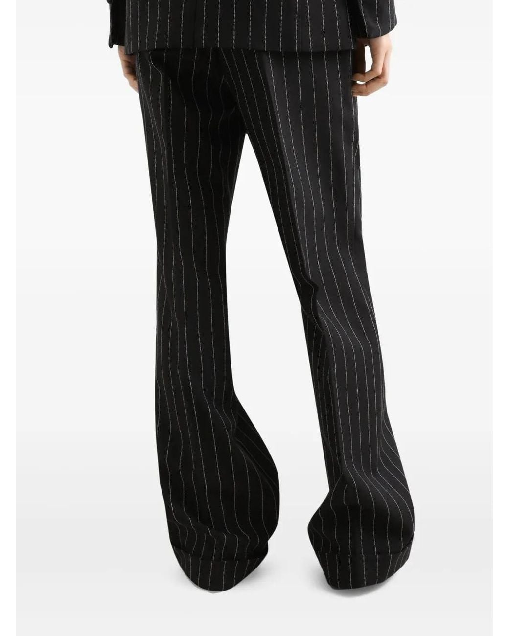 Dolce & Gabbana Black Pinstriped Tailored Trousers