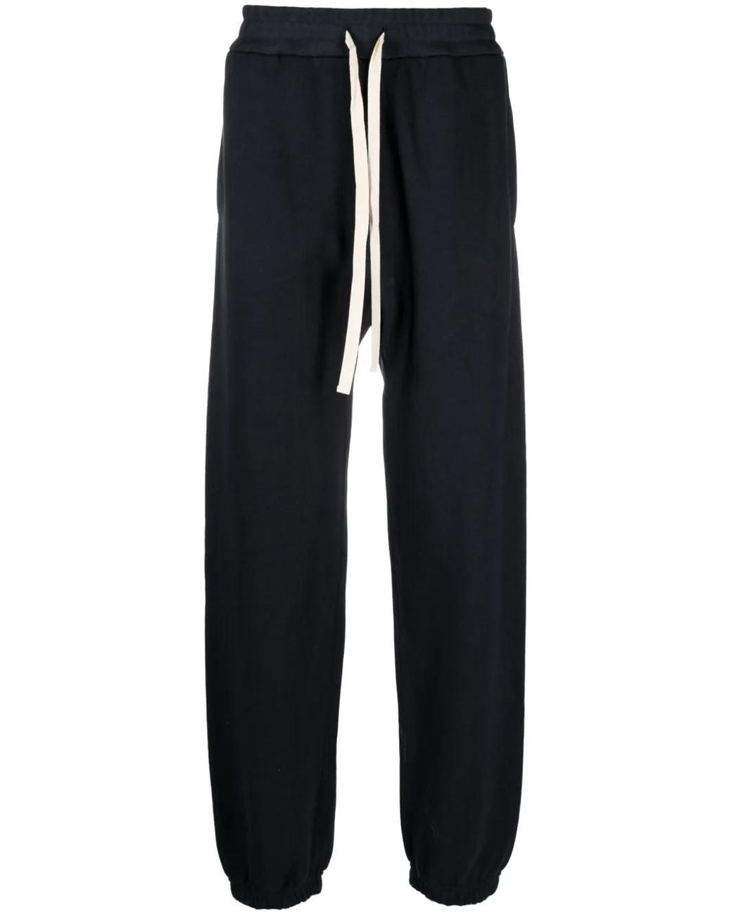 Jil Sander Blue Drawstring Cotton Track Pants for men