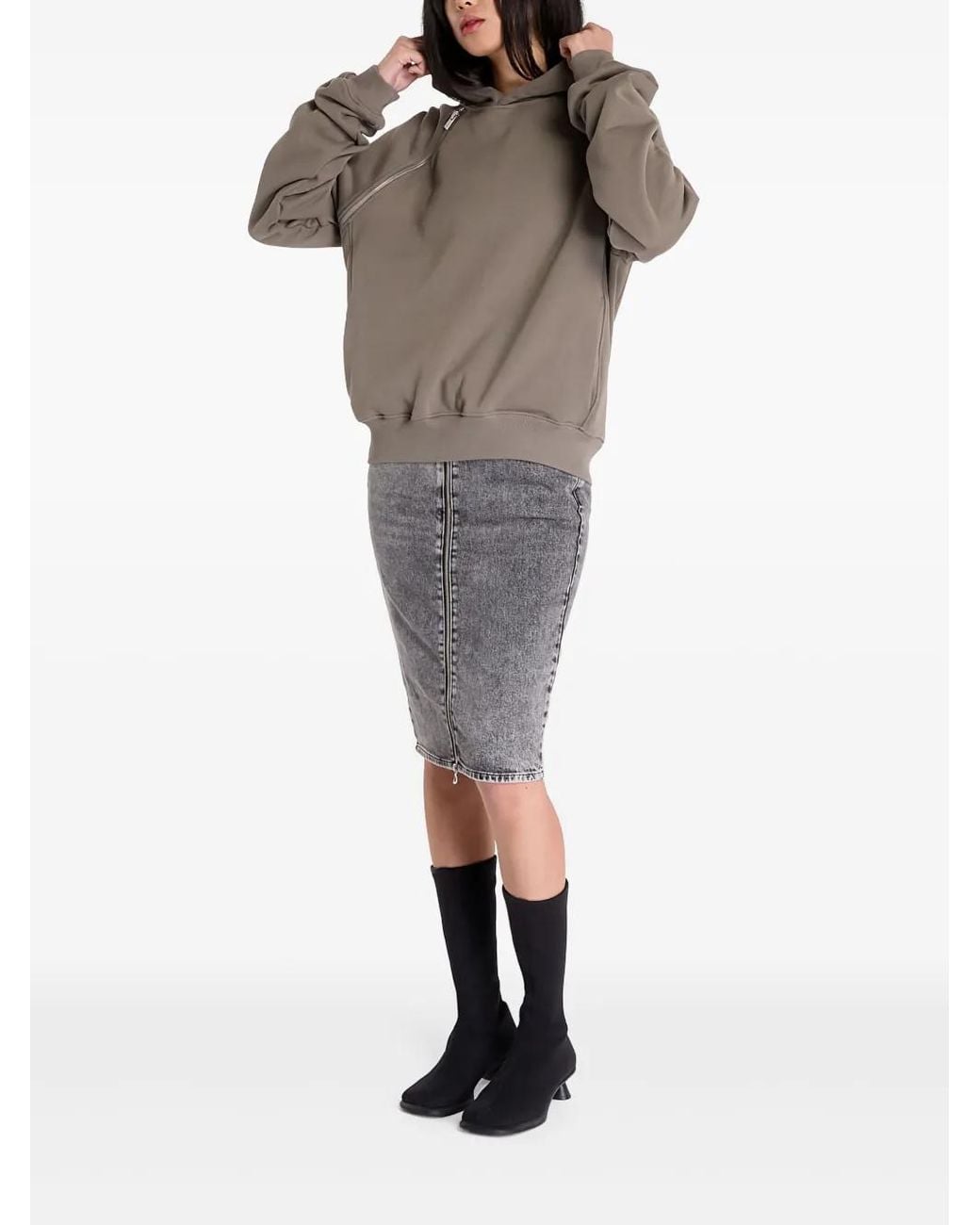 HELIOT EMIL Gray Cotton Hoodie for men