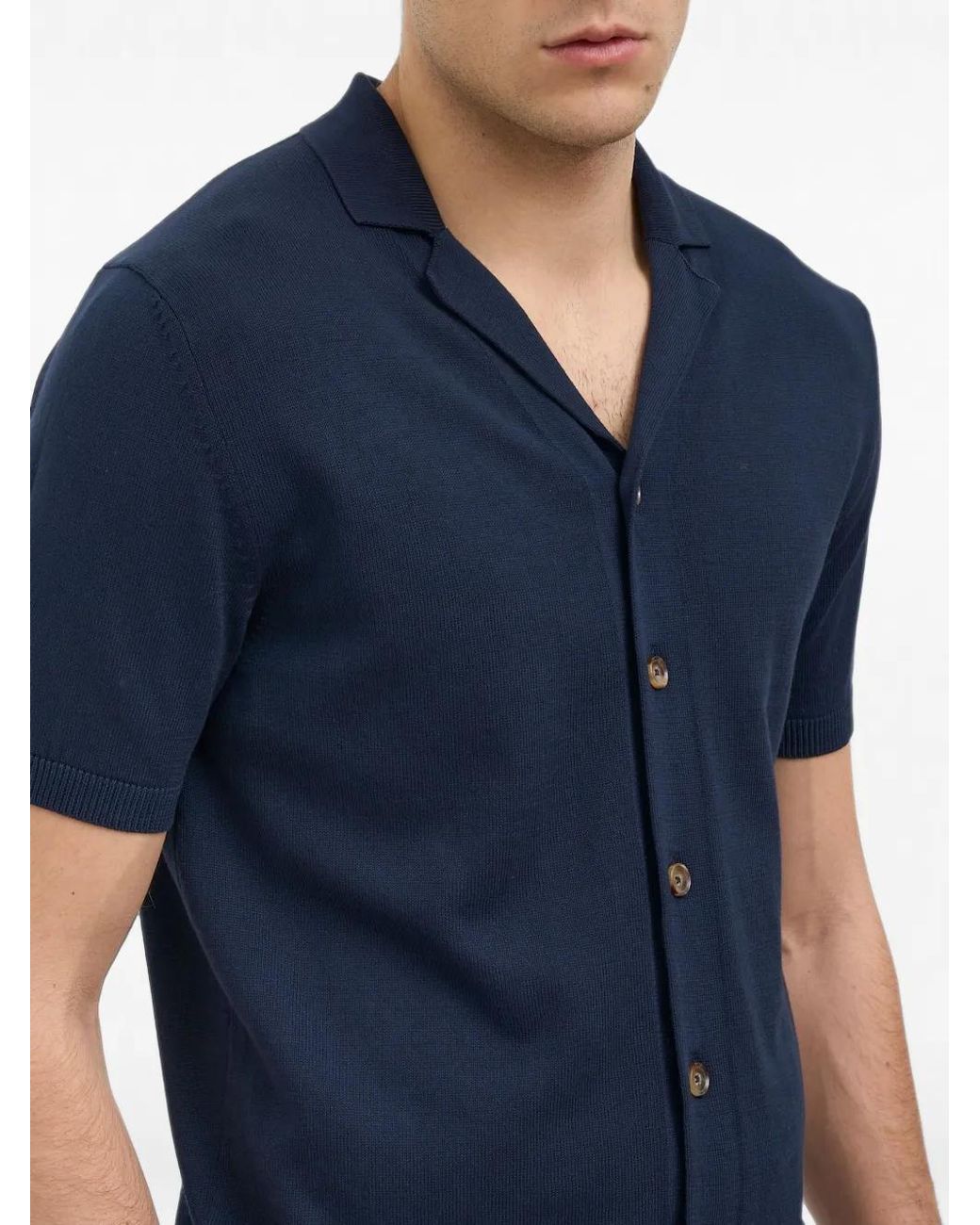 Daniele Alessandrini Blue Short-Sleeve Button-Up Shirt for men