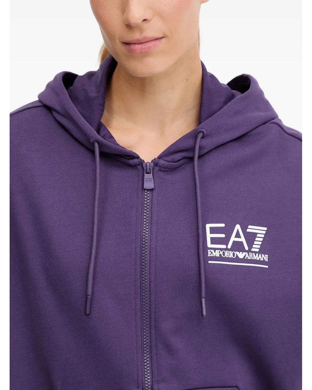 EA7 Purple Jogginganzug Mit Kapuze