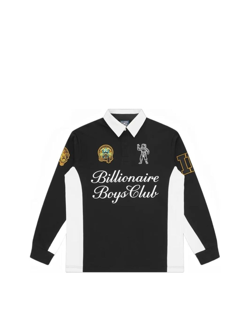 BBCICECREAM Black Logo-Embroidered Panelled Polo Shirt for men