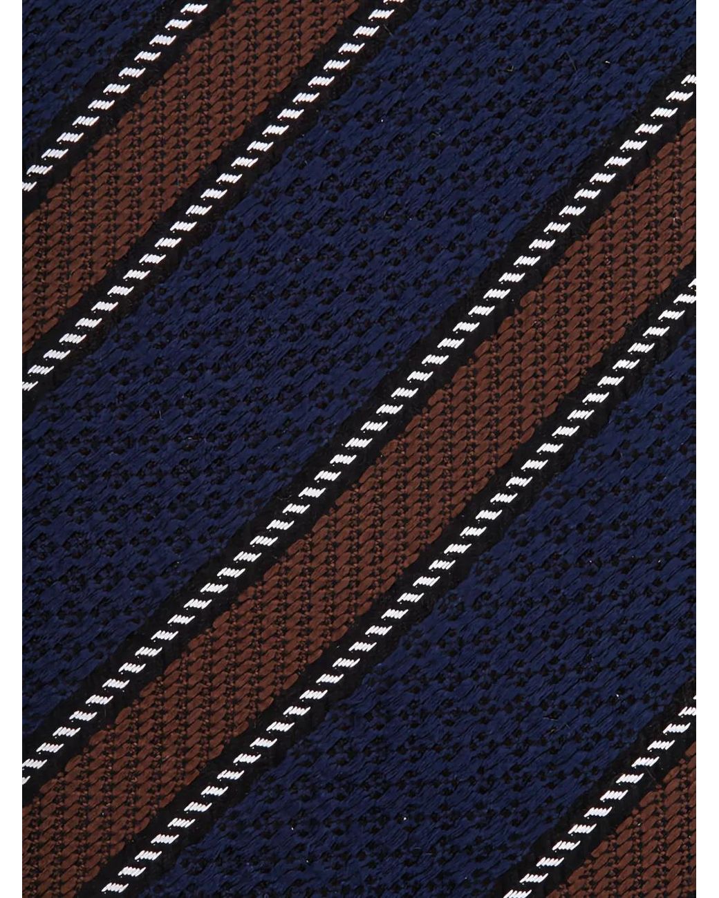 Brioni Blue Striped Jacquard Tie for men