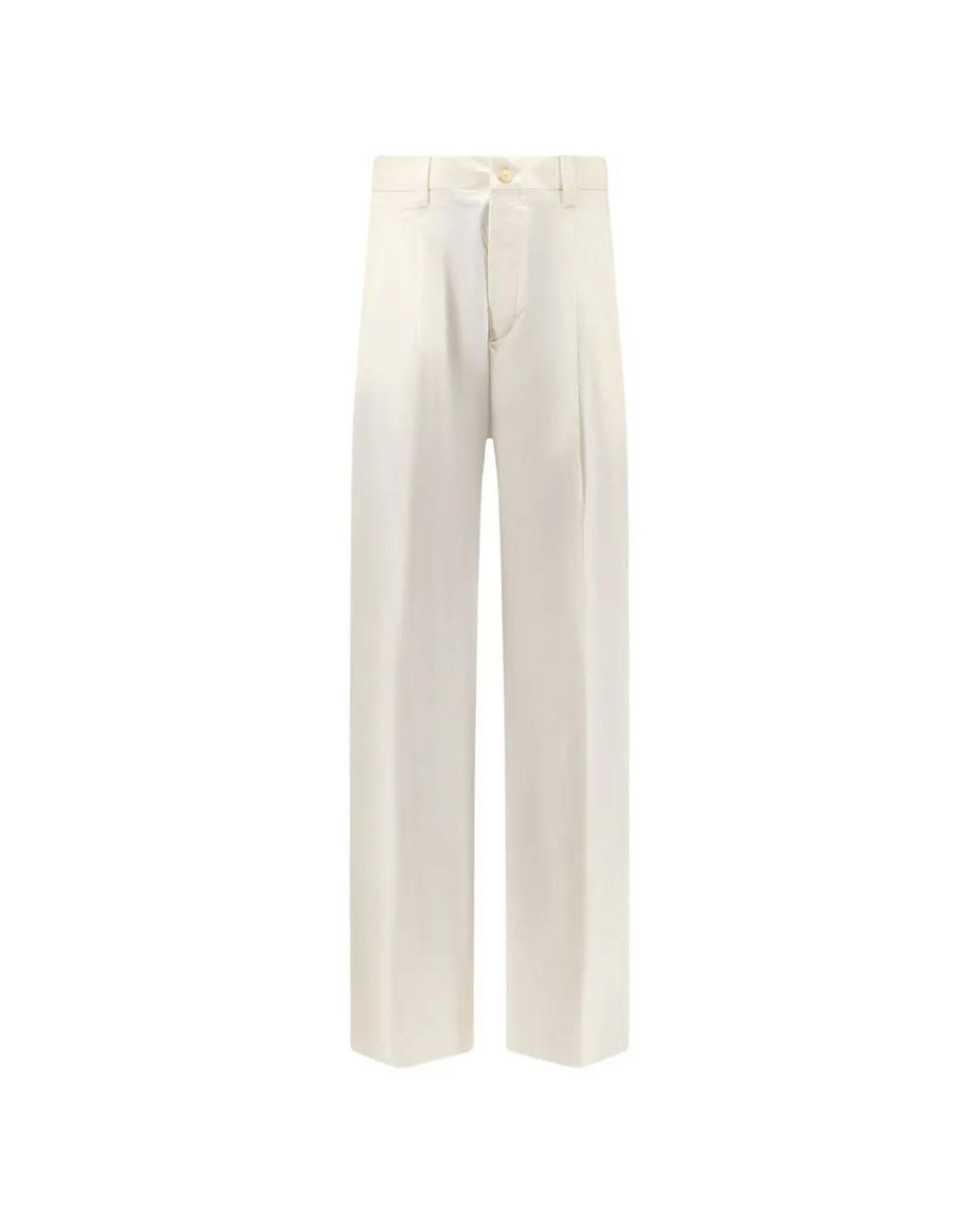 Laneus White Flap-Pocket Trousers for men