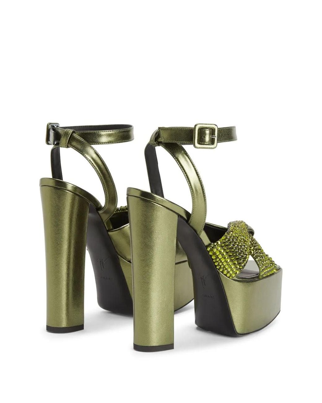 Giuseppe Zanotti Green Souree 150Mm Crystal-Embellished Sandals