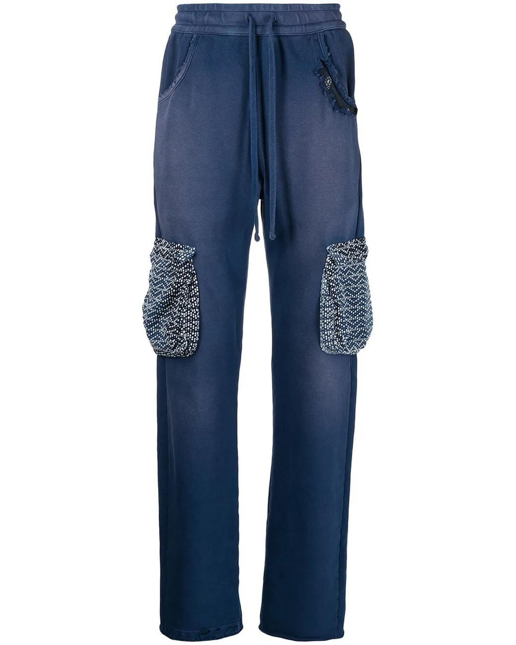 Alchemist Joggingbroek Met Gerafelde Afwerking in het Blue voor heren