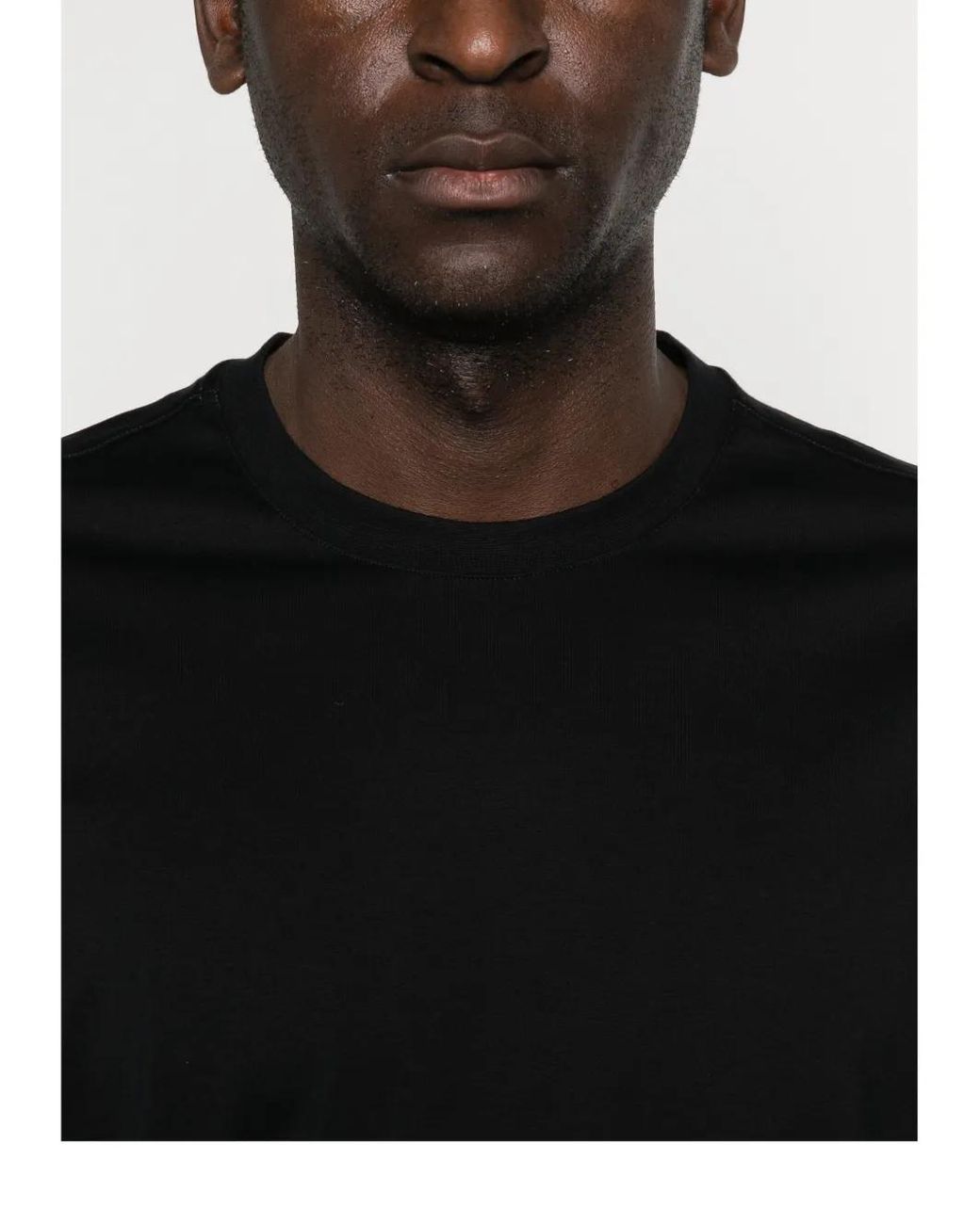 Zanone Black Crew-Neck T-Shirt for men