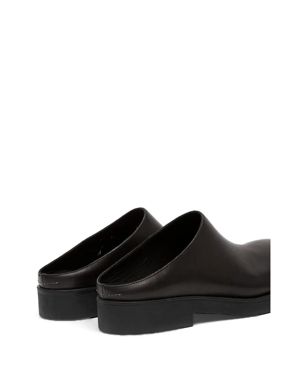 MM6 by Maison Margiela Brown Biker Mules for men