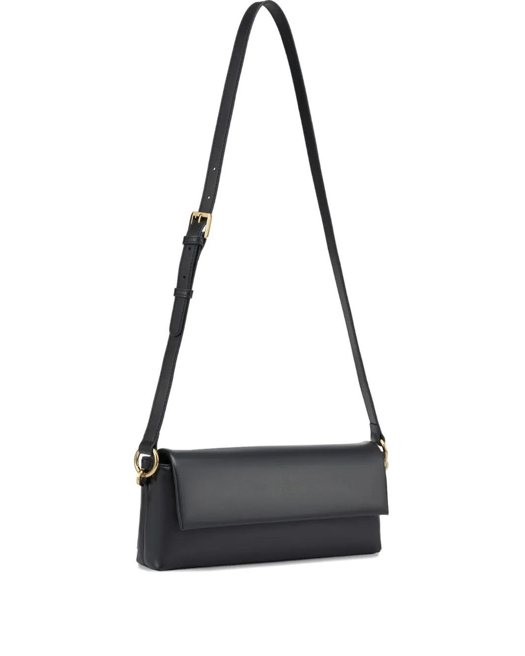 POTAMY White Medium Laconic Shoulder Bag