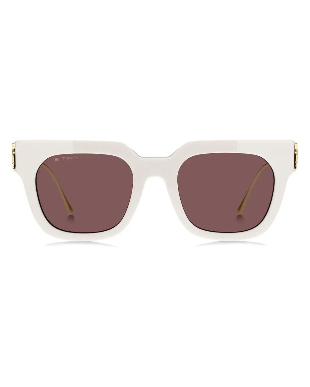 Etro Purple Bold Pegaso Square-Frame Sunglasses