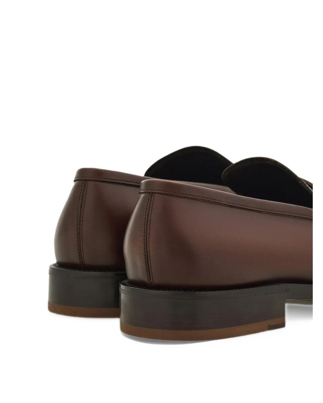 Ferragamo Brown Loafers With Hug Buckle for men
