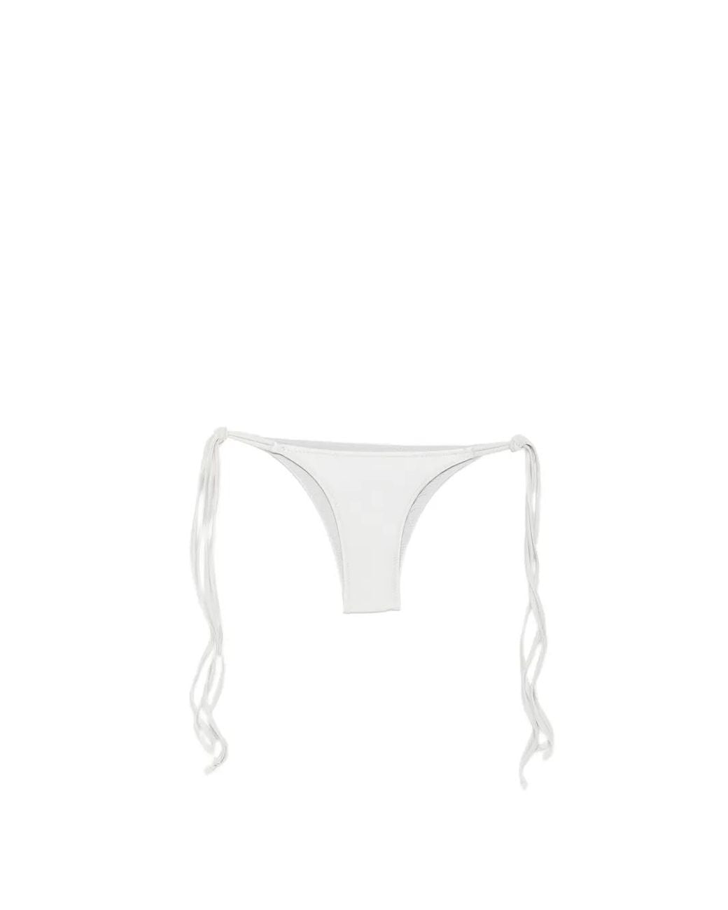 Frankie's Bikinis White X Jennie Mabel Side-Tie Bikini Bottoms