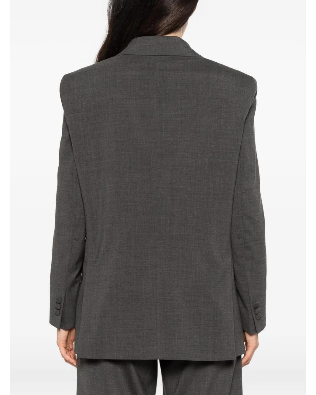 MARSĒM Gray Single-Breasted Notched-Lapels Blazer