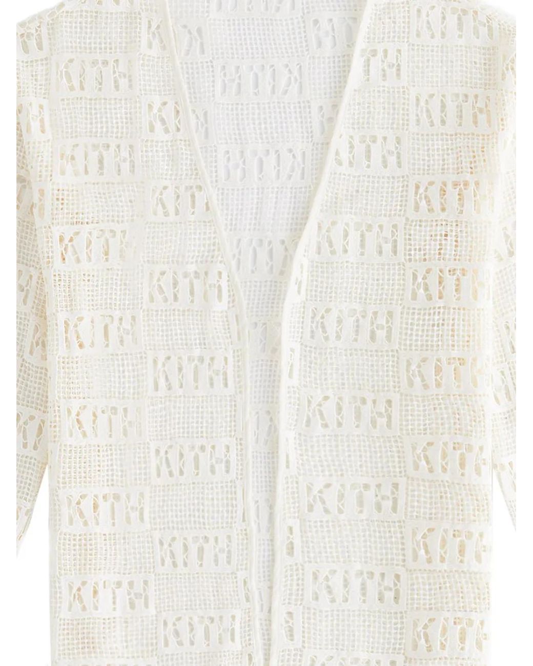Kith White Ethan Logo Cardigan