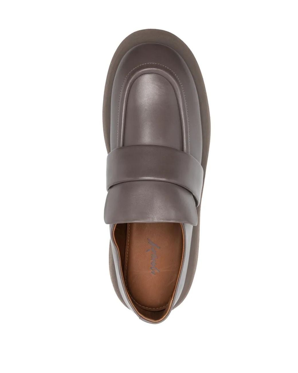 Marsèll Gray Slip-On Leather Loafers