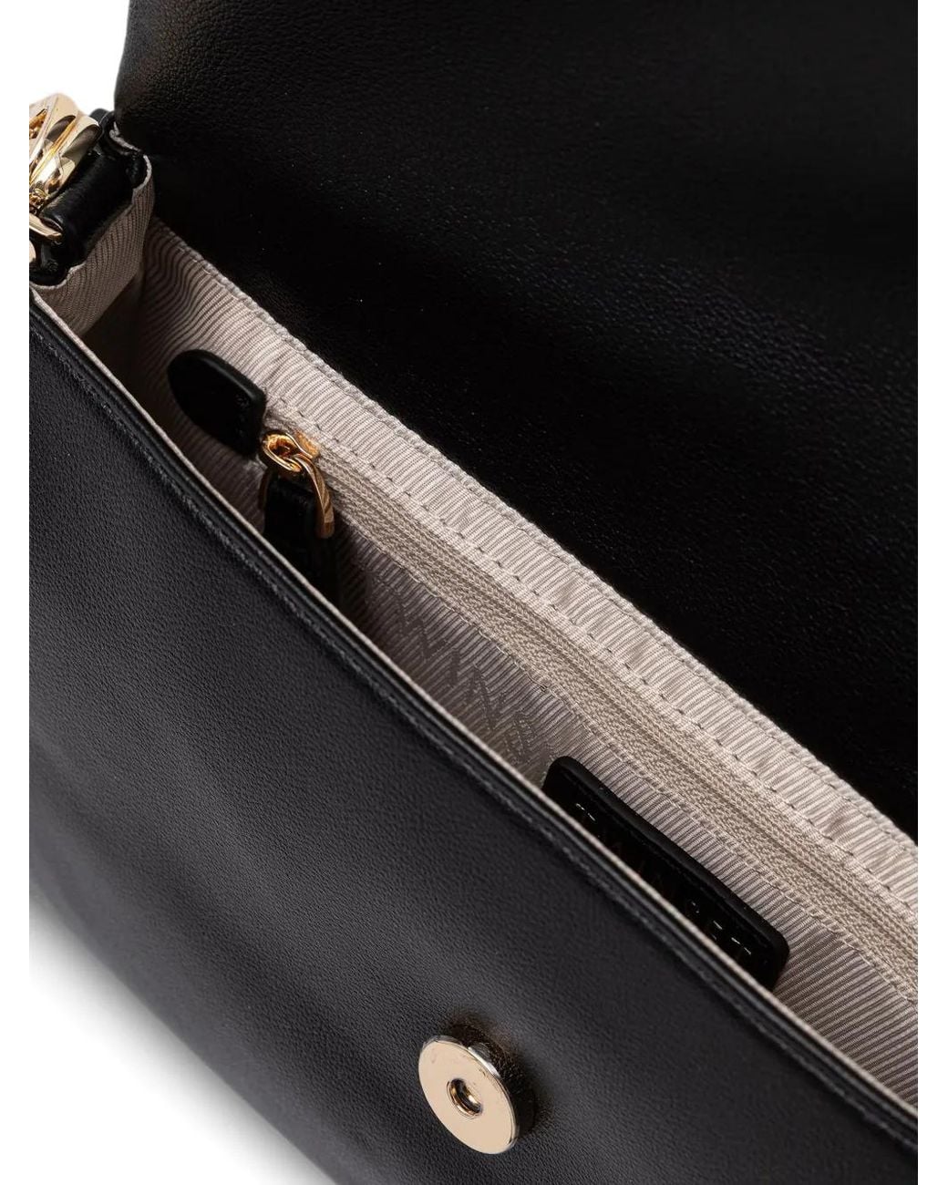 Twinset Black Sac Porté Épaule À Plaque Logo