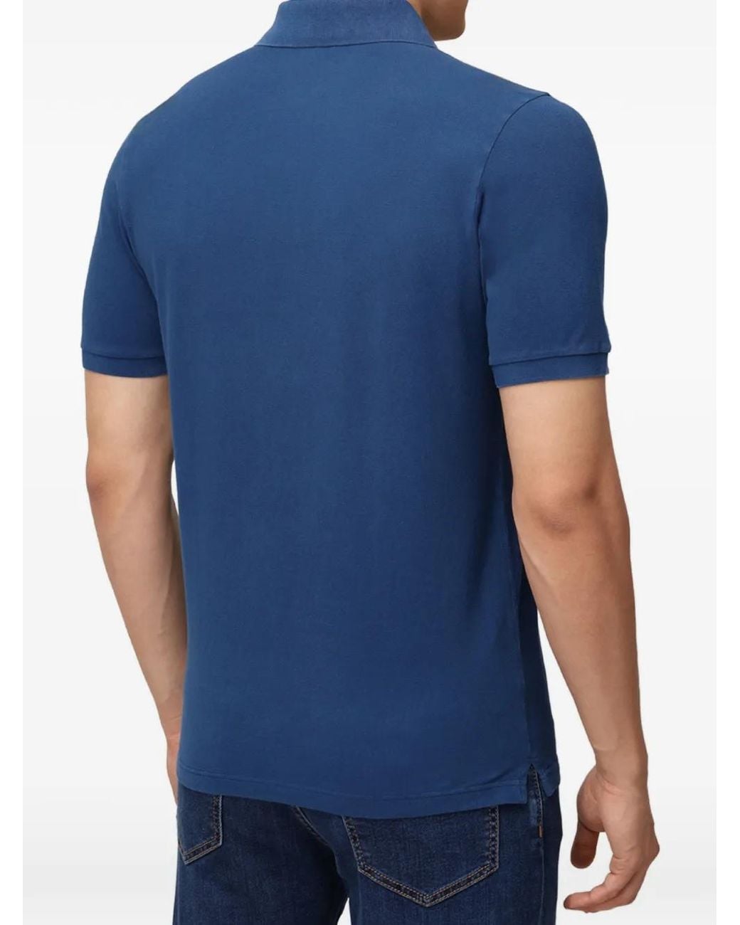 Gran Sasso Blue Short-Sleeve Polo Shirt for men
