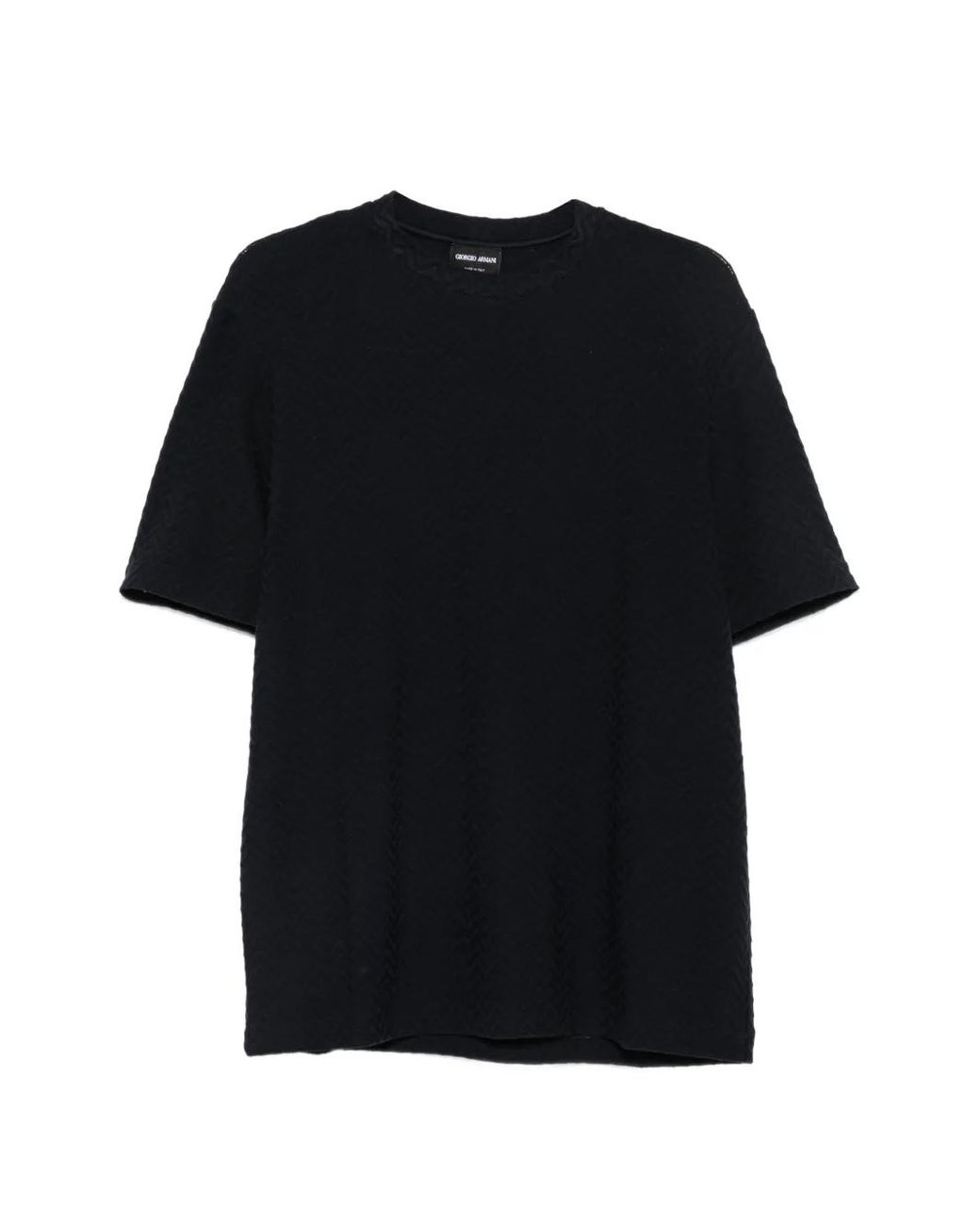Giorgio Armani Black T-Shirt À Motif De Chevrons for men