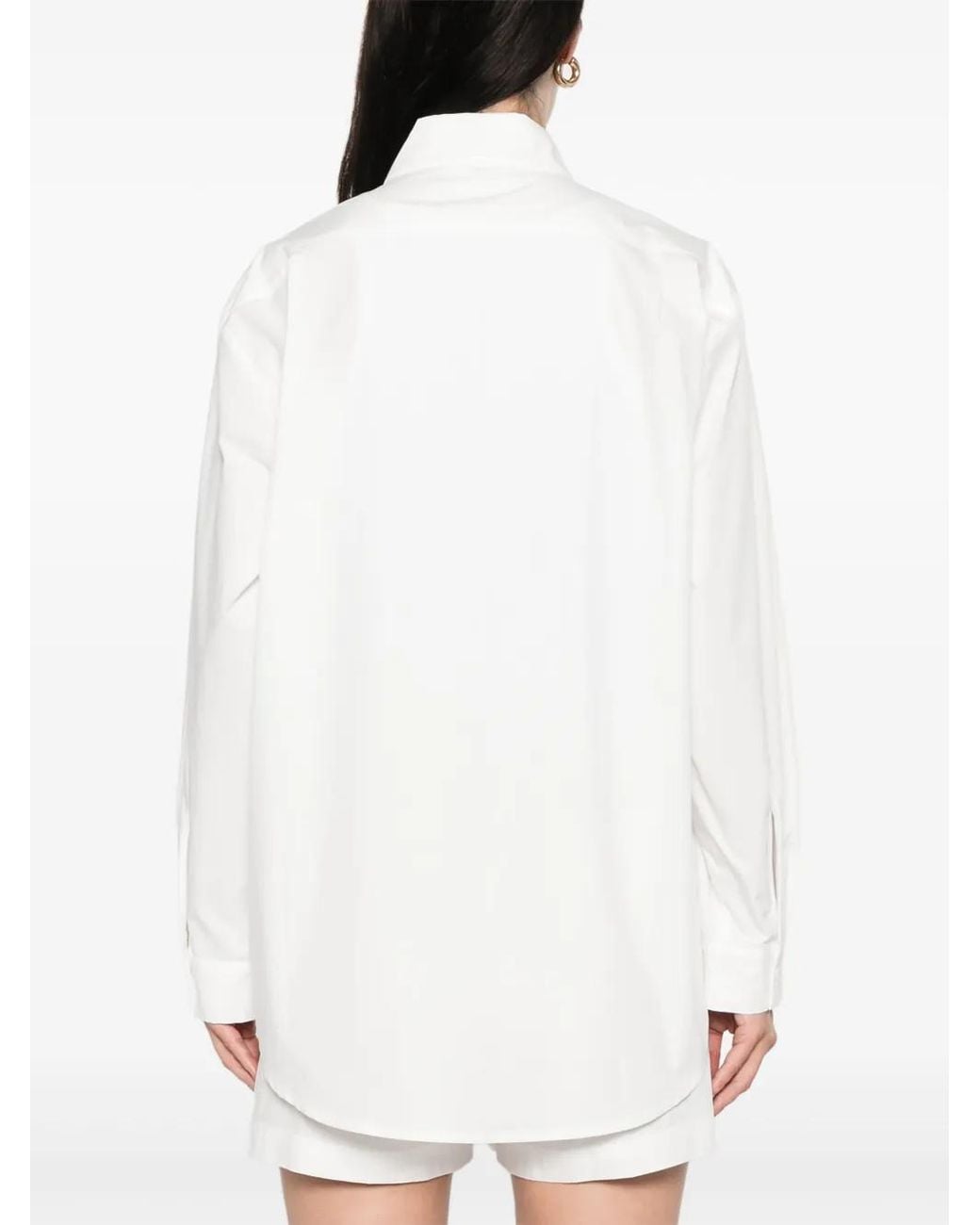 Lido Popeline Blouse in het White