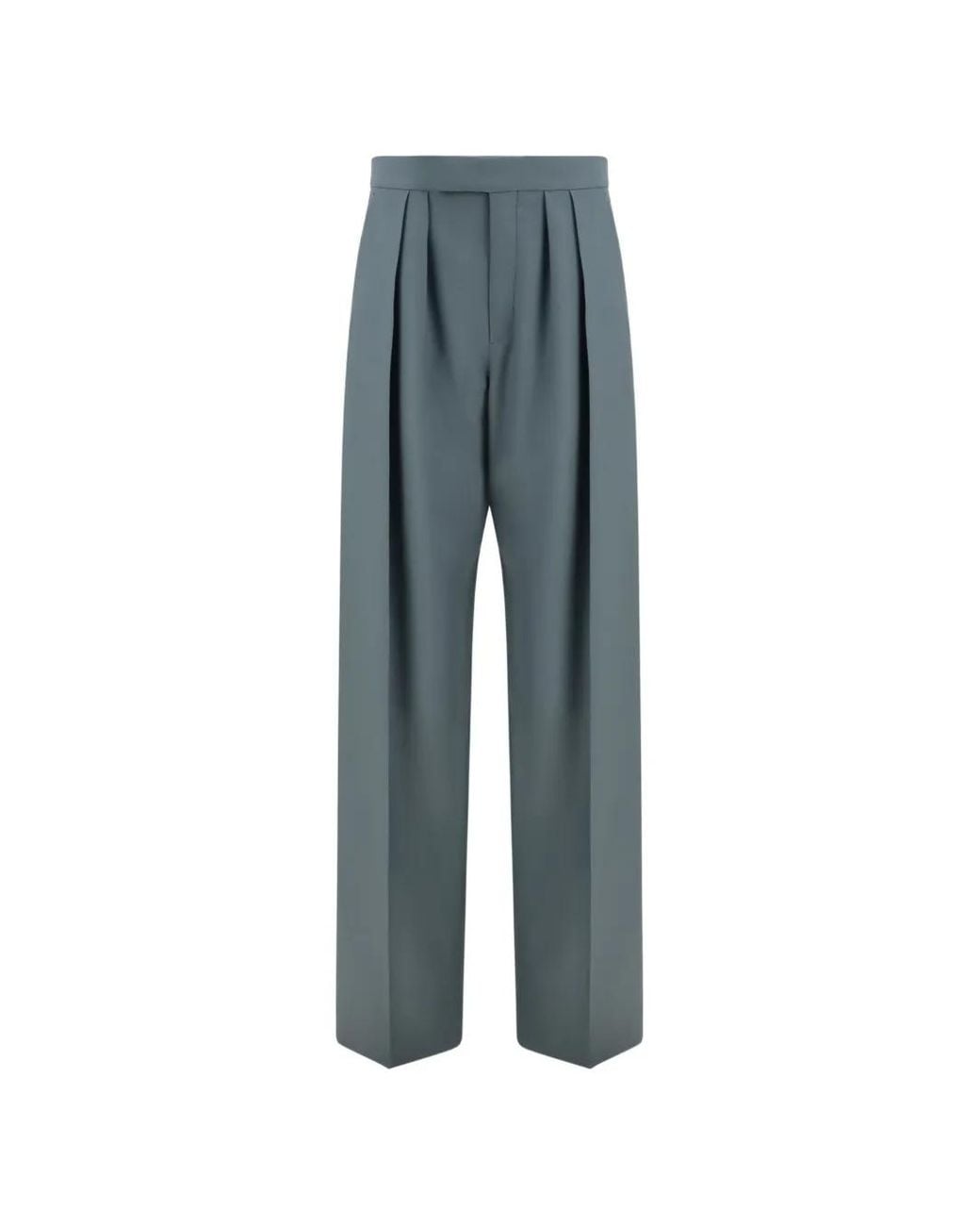 Chloé Blue Bicolor Wool Oves Aries Dress Pants