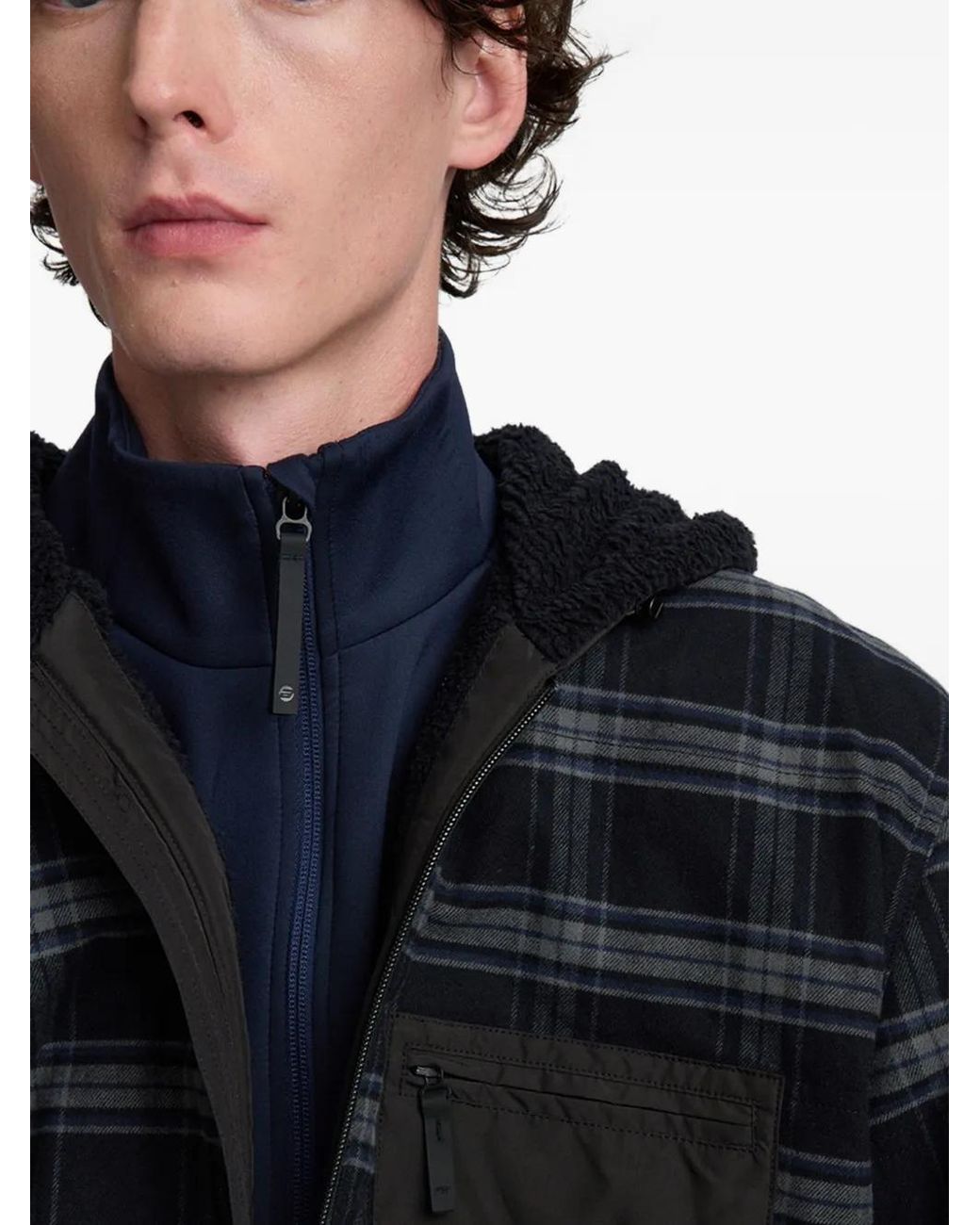 Aztech Mountain Blue Loge Peak Hooded Jacket for men