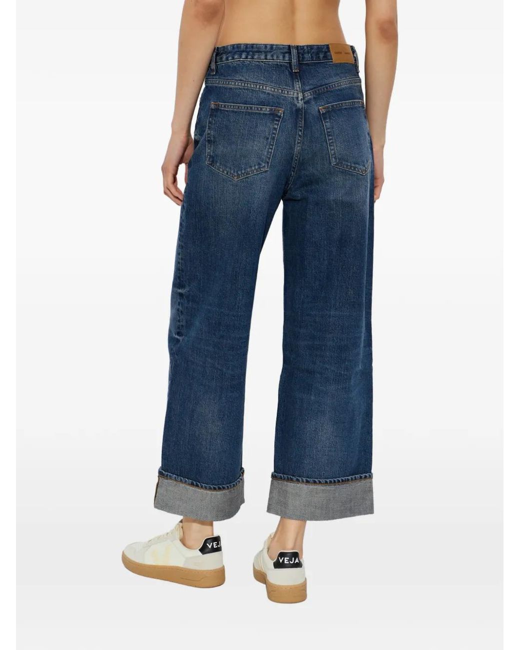 Samsøe & Samsøe Blue Faded Turn-Up Jeans