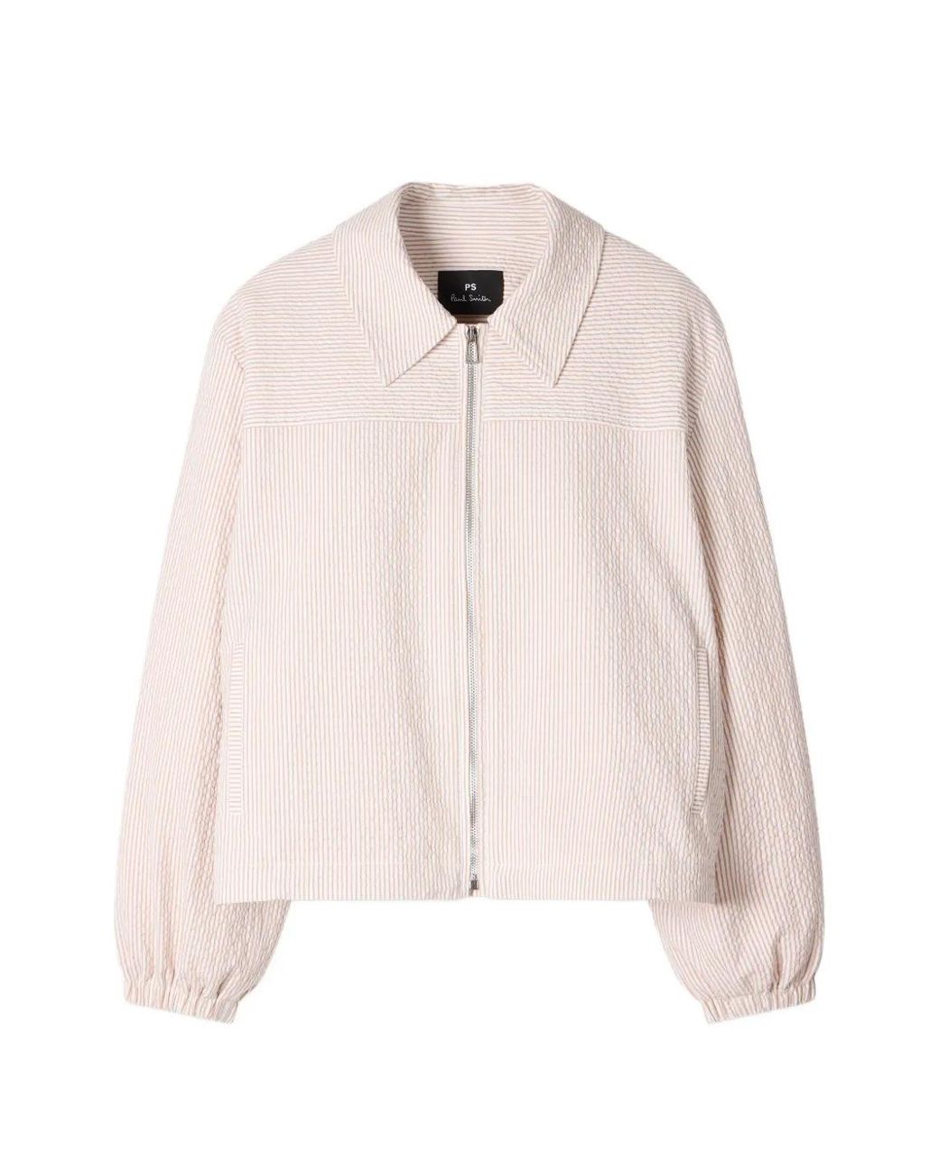 Paul Smith Pink Seersucker Striped Jacket