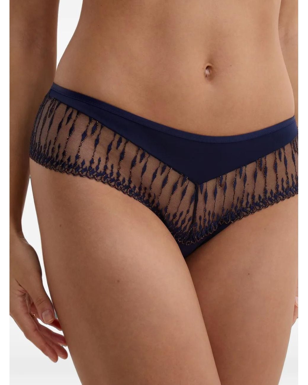 Aubade Blue Voodoo Kiss Embroidered Briefs