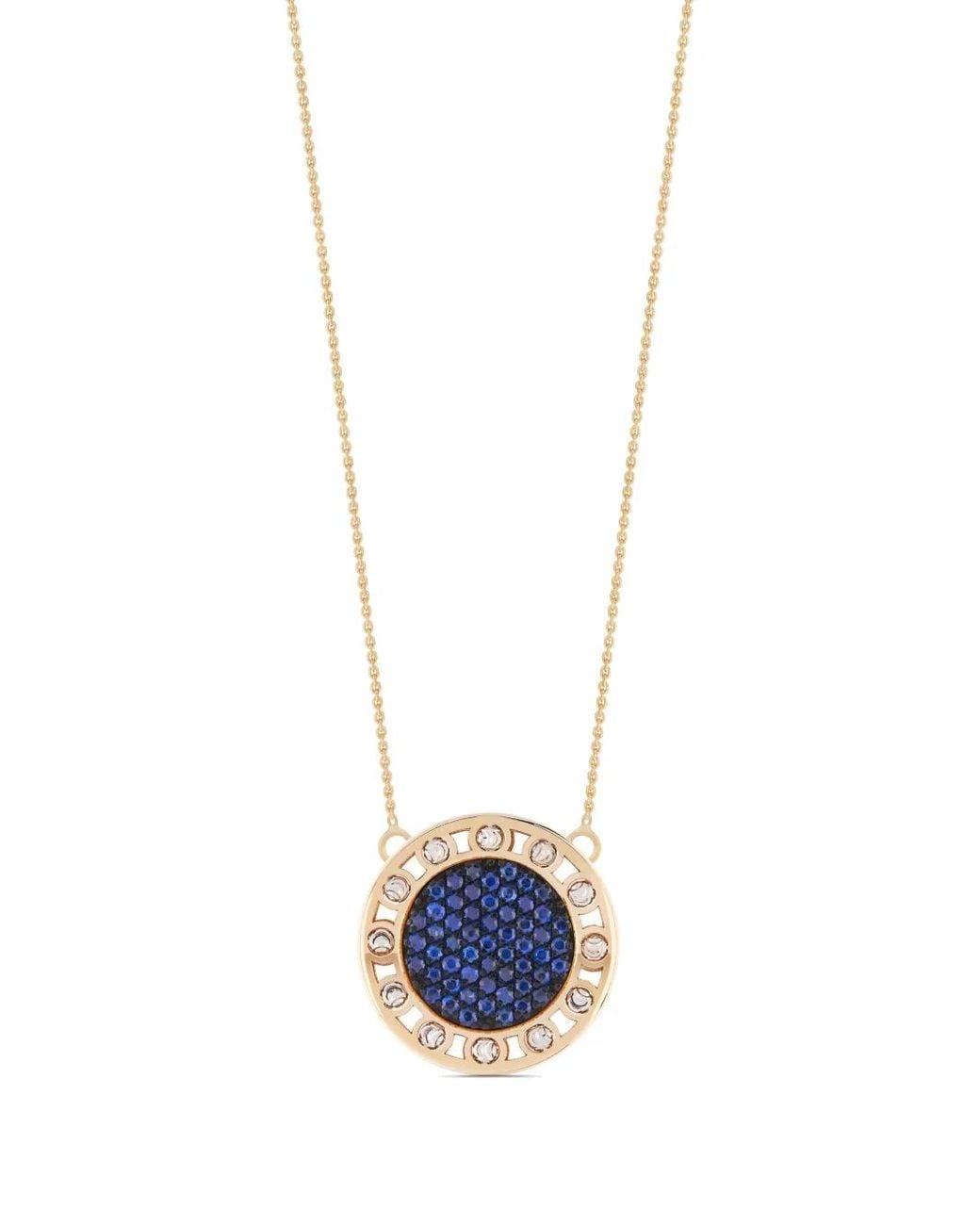 Officina Bernardi White 18Kt Large Senzatempo Sapphire And Diamond Necklace