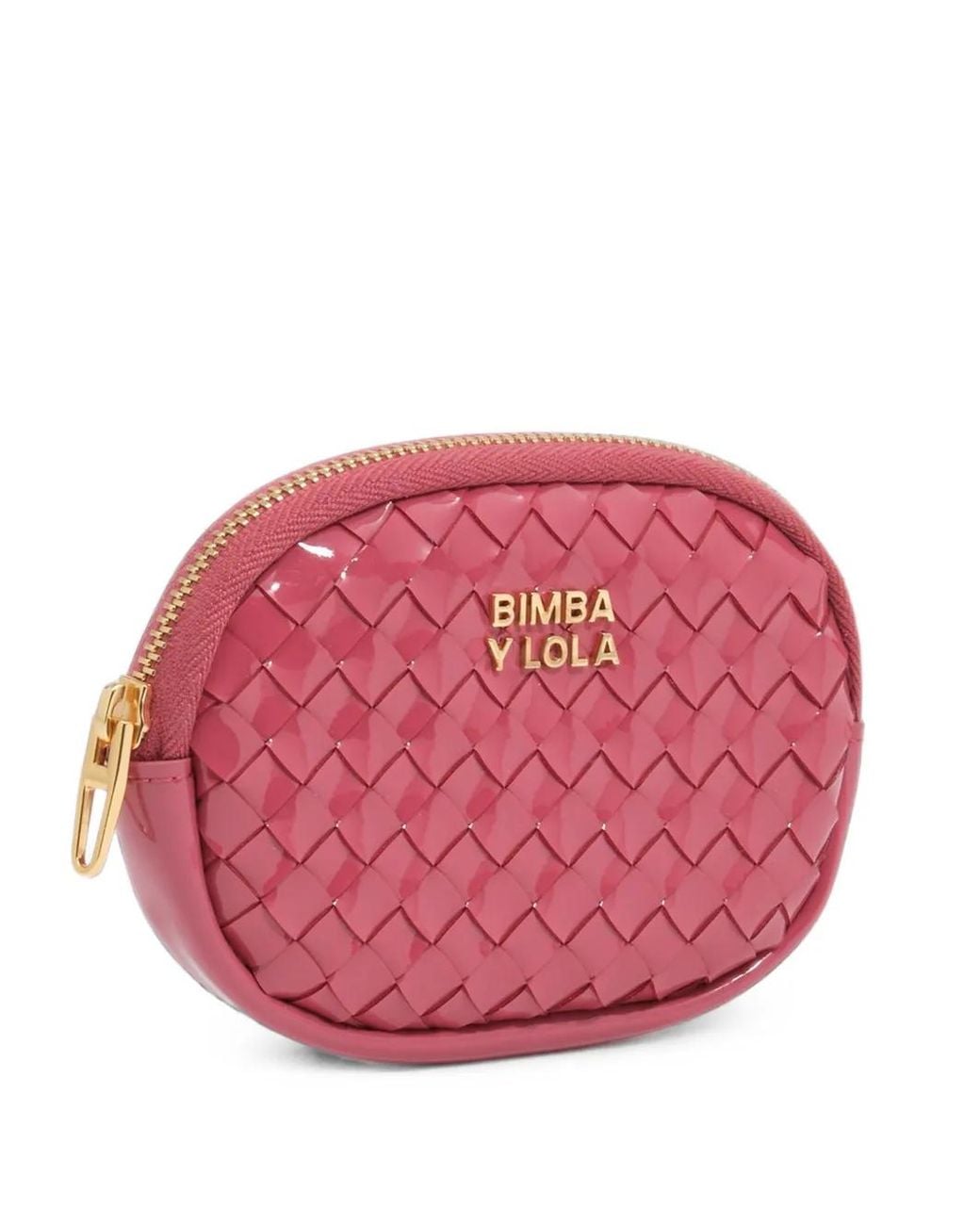 Bimba Y Lola Pink Dark- Plaited Oval Coin Purse