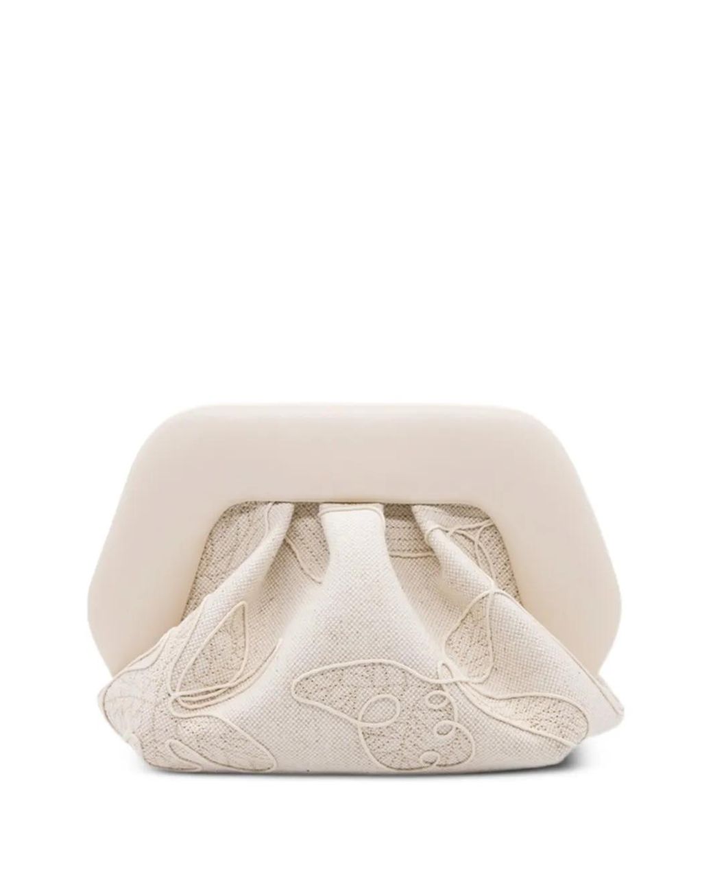THEMOIRÈ Natural Bios Small Ricamo Embroidered Clutch Bag