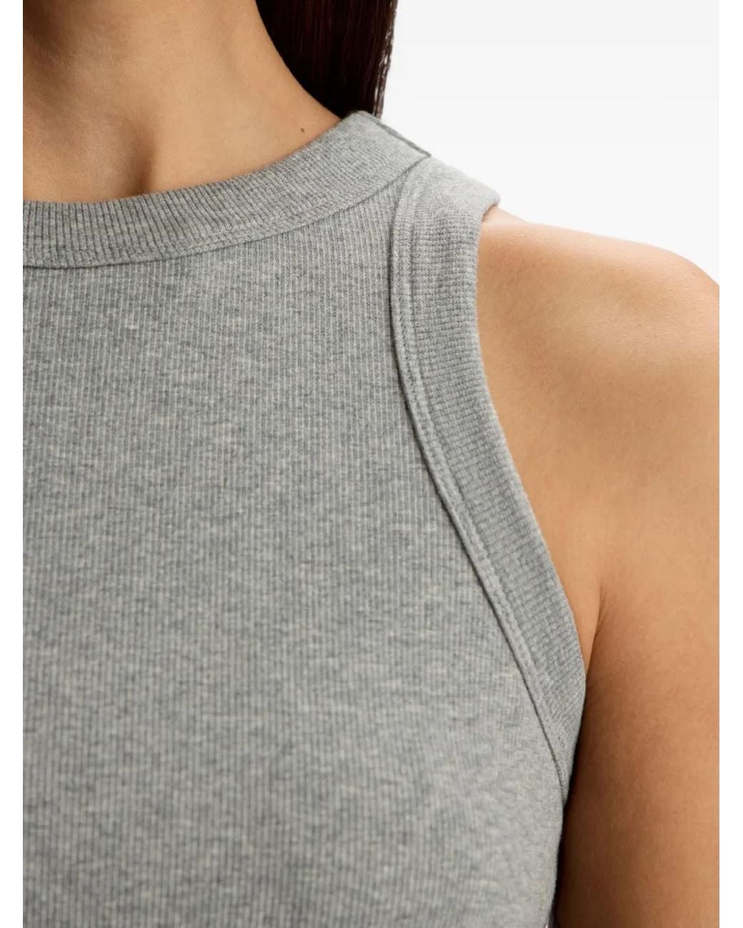 12 STOREEZ Gray High-Neck Sleeveless Top
