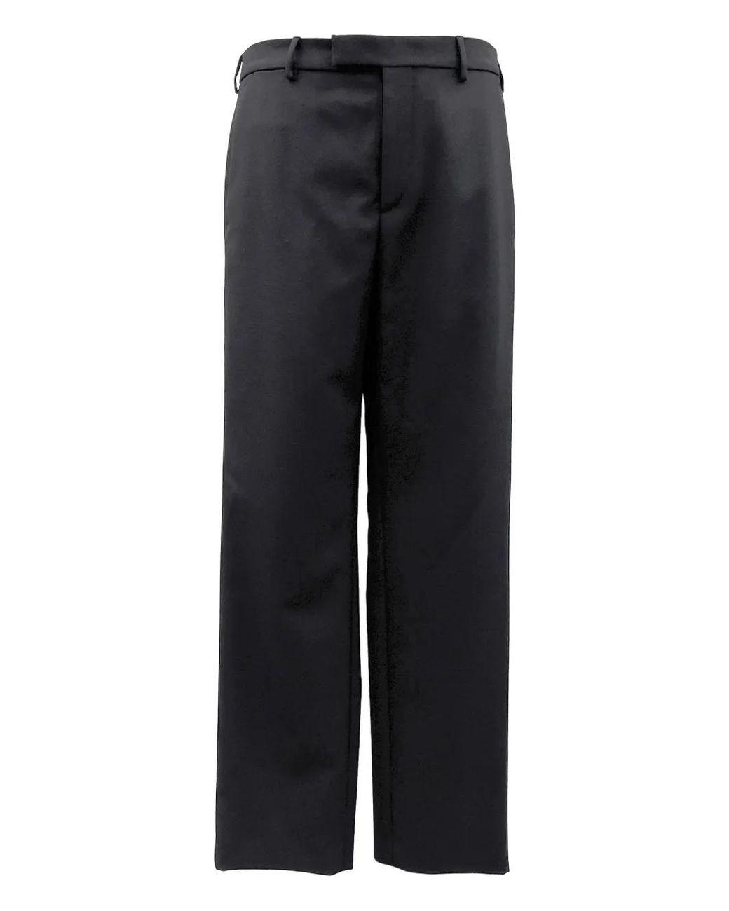 Rier Black Belt Loops-Detail Trousers for men
