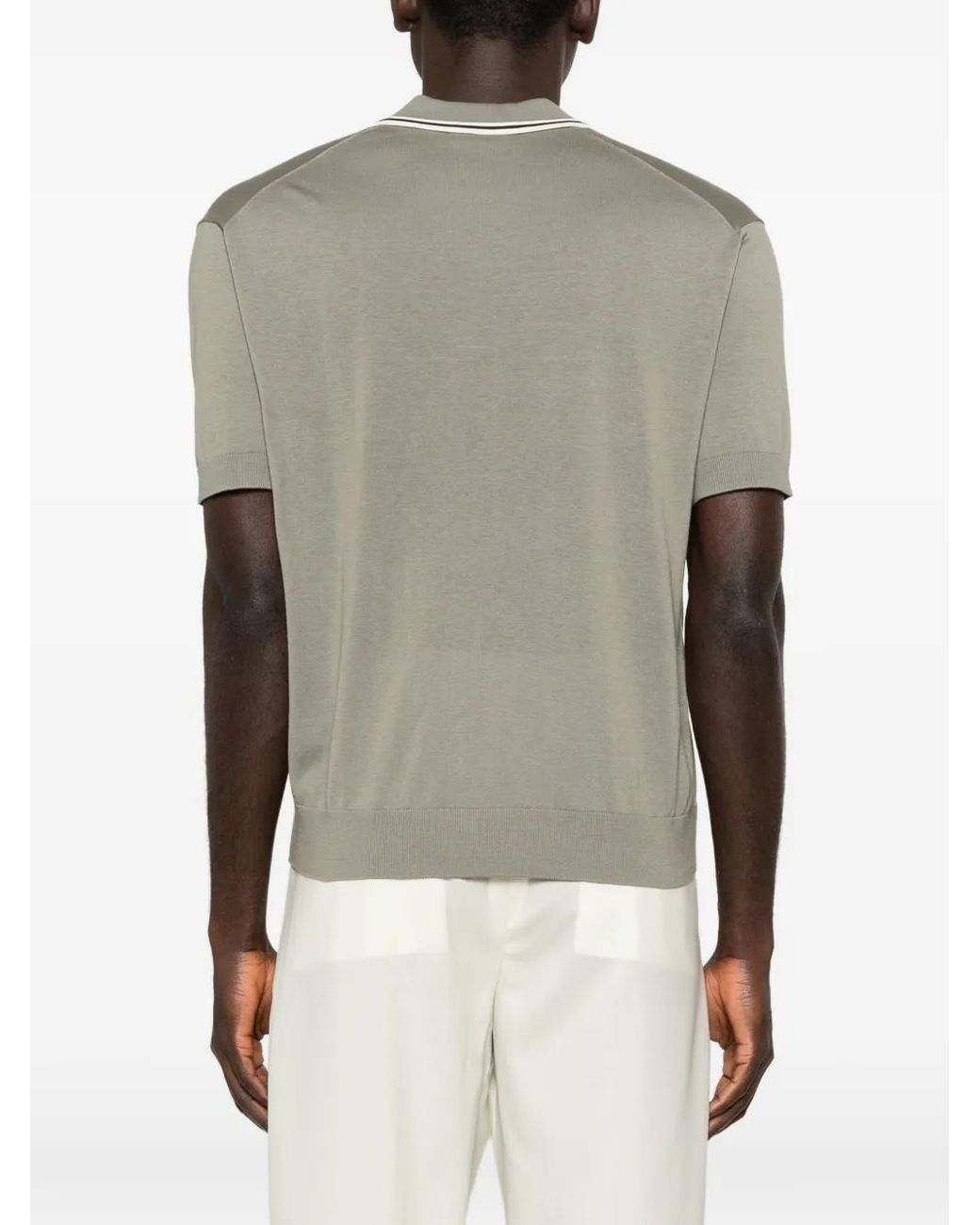 Paolo Pecora Gray V-Neck T-Shirt for men
