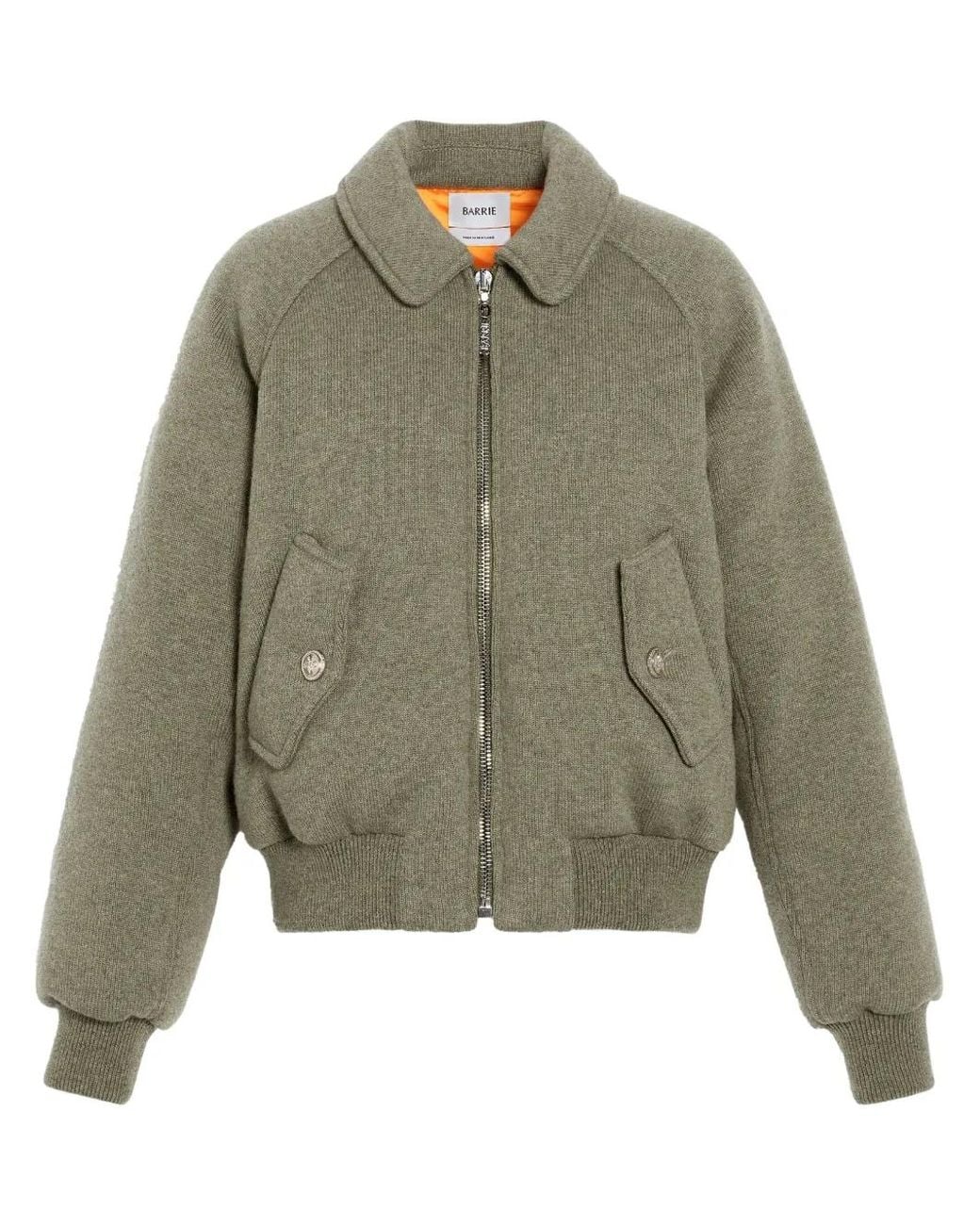 Barrie Green Knitted Bomber Jacket