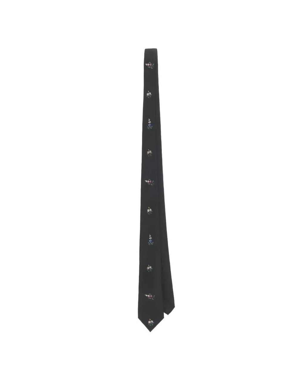 Marni White Floral-Print Silk Tie for men
