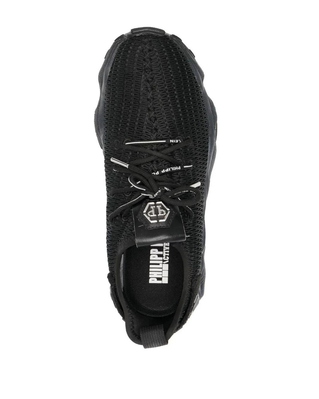 Philipp Plein Black Runner Hyper $Hock Sneakers