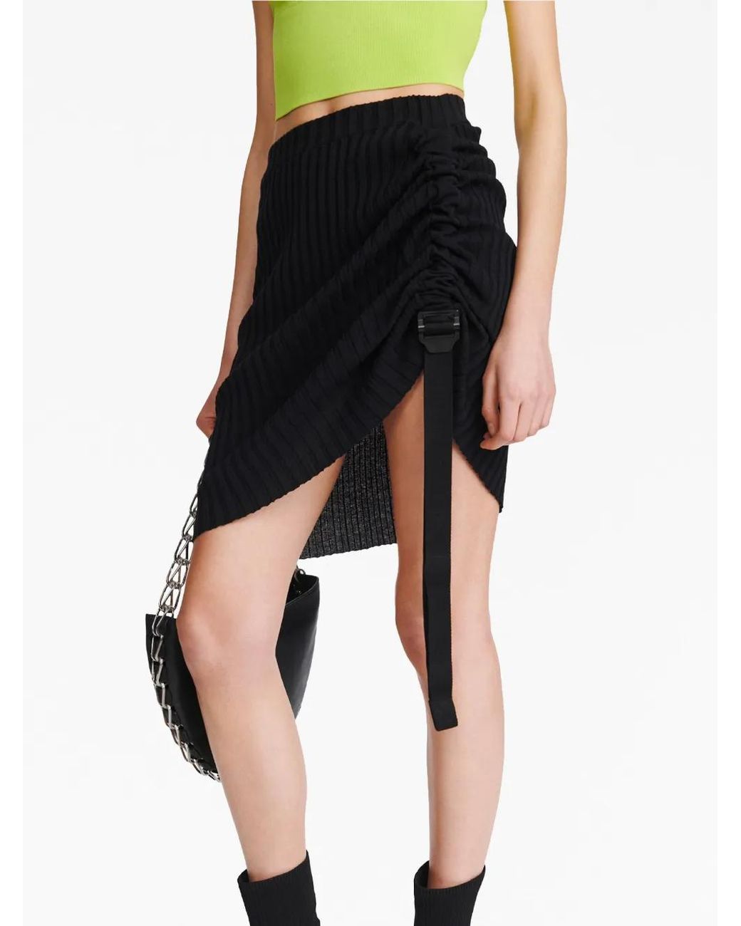 Dion Lee Ribgebreide Mini-Rok in het Black