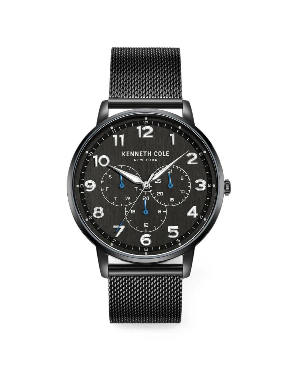 Kenneth Cole Black Montre À Bracelet En Résille Mm for men