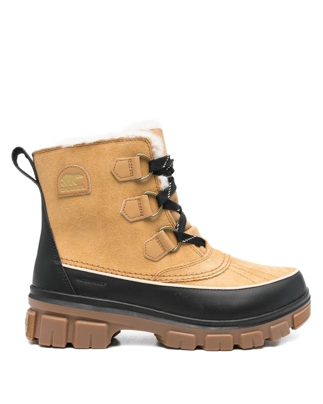 Sorel Brown Shearling Rain Boots
