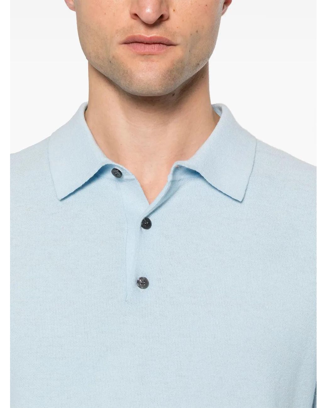 Fursac Blue Piqué Polo Shirt for men