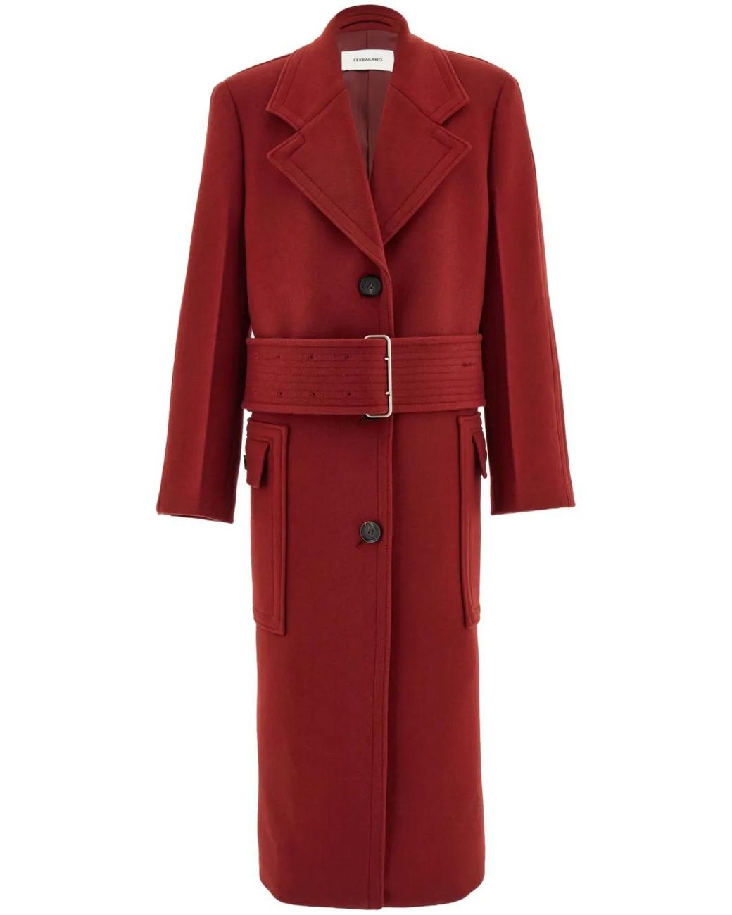 Ferragamo Jas Met Ceintuur in het Red