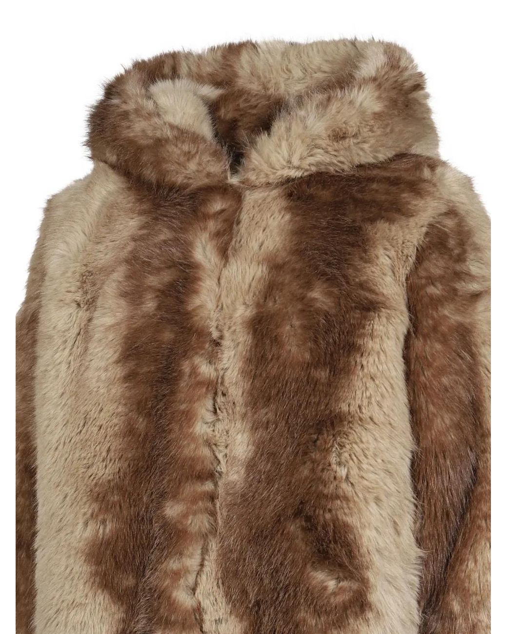 Apparis Brown Katin Hooded Coat