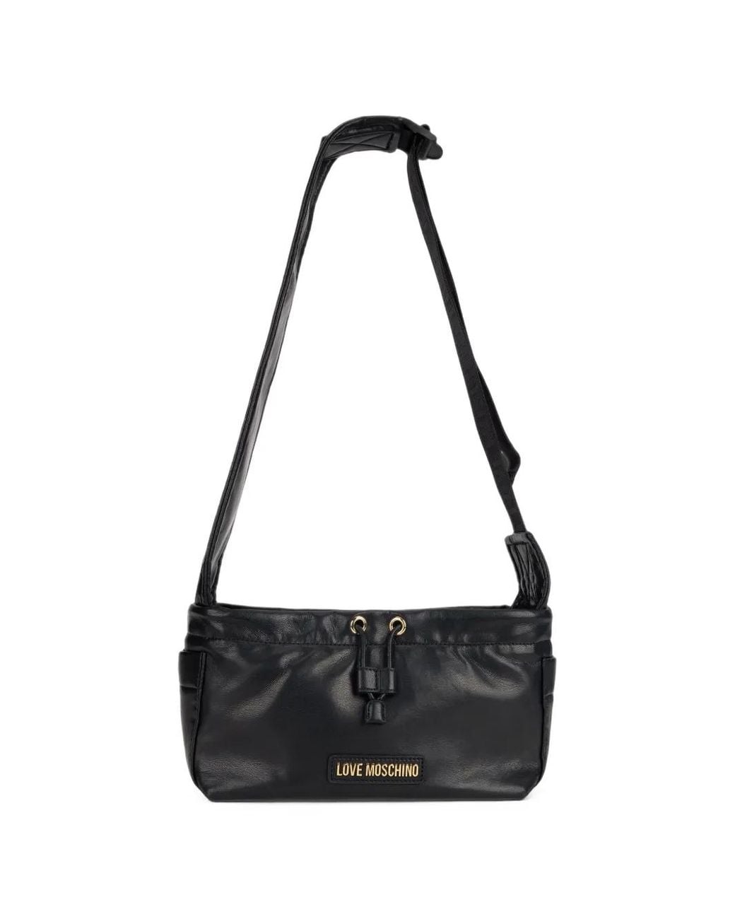 Love Moschino Black Logo-Plaque Shoulder Bag
