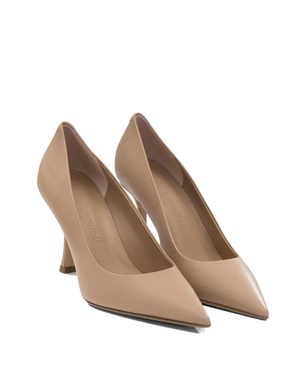 Sergio Levantesi White Diva Pointed-Toe Heeled Pumps